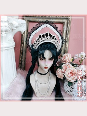 Handmade The Virgin Lolita Headpiece + Necklace Set (SL08)